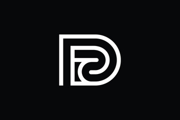 Minimal Innovative Initial DP logo and PD logo. Letter DP PD creative elegant Monogram. Premium Business logo icon. White color on black background