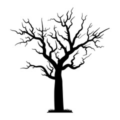 enchanted tree silhouette style icon