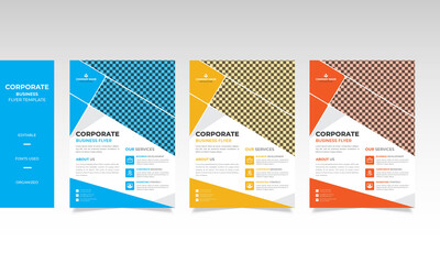 Creative colorful corporate business promotional flyer template design