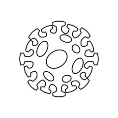 covid19 virus particle isolated icon