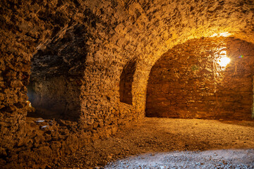 Dungeons under the old fortress in Medzhibozh.