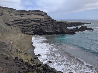 Green Sand Beach on the Big Island, Hawaii.