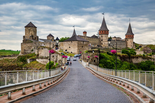 A beautiful castle in the city of Kamyanets-Podolsky.