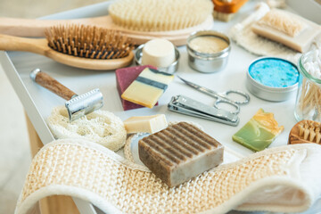 Sortiment nachhaltiger und umweltbewußter Produkte für  Bedzimmer und  Körperpflege
