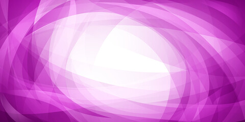 Abstract background of intersecting curves and bent translucent shapes in purple colors