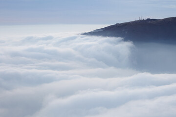 Clouds over hills from Monte Grappa