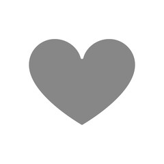 Love, like, feedback, heart grey icon. Symbol of addiction.