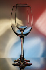 beautiful glass of wine on background