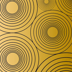 Art deco gold graphic element. Creative template in style of the 1920s for your design