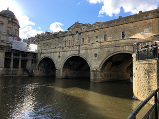 A view of Bath near the Pulteney Bridge