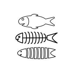 fish icon design, vector template