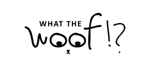 What the woof. Slagan i love my dog with bone and love heart sumbol. Cartoon line pattern. vector dog quote signs. Lovers silhouette slogans. Animals day. Funny lovely quotes.
