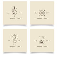 feminine elegant logo editable template