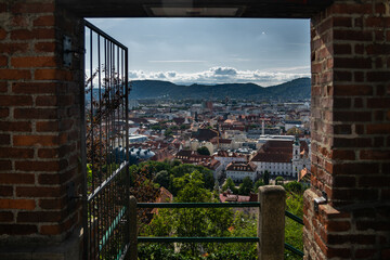 Window with view of Graz, Austria