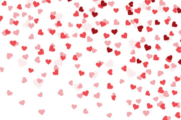 Heart confetti valentines day background