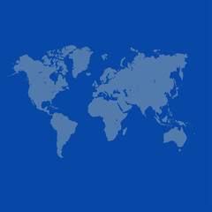 Fototapeta na wymiar Continents. Map of the continents of the world. Location of countries. Image of land. Countries on a blue background. World map. Earth. Planet from space. Atlas.