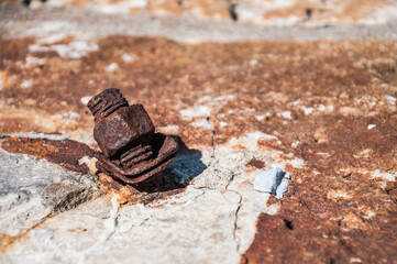 rusty bolt and nut