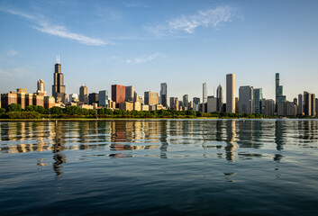 Fototapeta na wymiar Chicago city skyline
