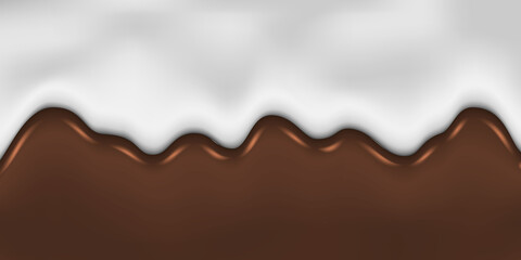 Dripping Melted Chocolate and Milk Background