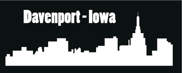 Naklejka premium Davenport, Iowa