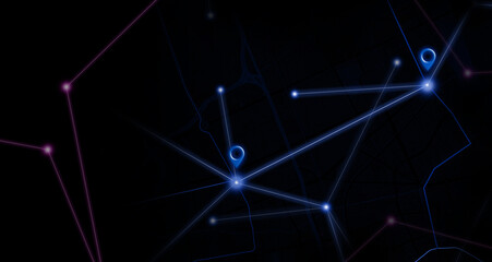 GPS.navigator Red, blue and green pins simulate the map on a white background. for printing and graphic design