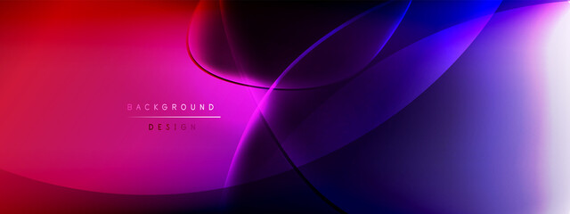 Vector abstract background - liquid bubble shapes on fluid gradient with shadows and light effects. Shiny design template for text