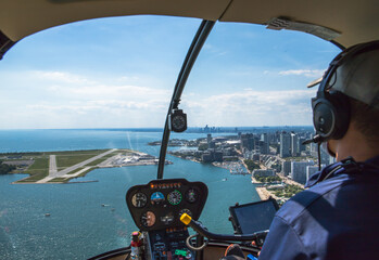 pilot in cockpit