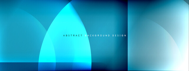 Vector abstract background - circle and cross on fluid gradient with shadows and light effects. Techno or business shiny design templates for text