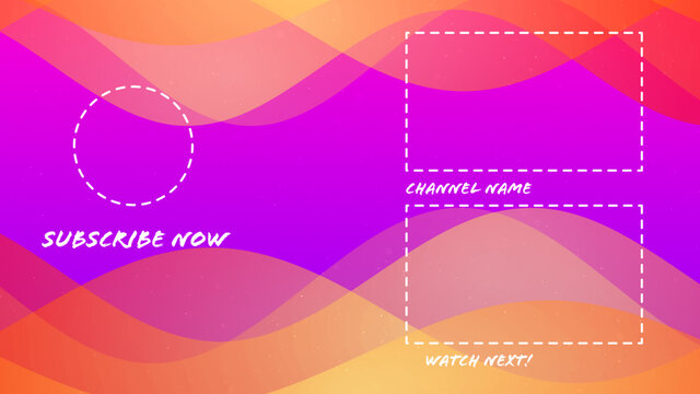 Colorful Wavy Abstract End Cards