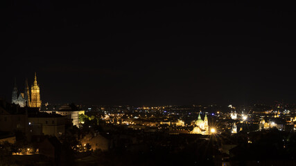 Fototapeta na wymiar Panoramic photo of the night city