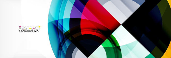 Obraz premium Round shapes, triangles and circles. Modern abstract background