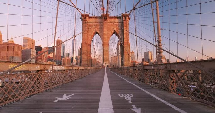 Brooklyn Bridge in Manhattan New York USA