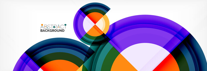 Obraz premium Round shapes, triangles and circles. Modern abstract background