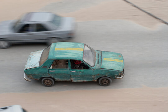 Worn-out car in Nouakchott, Mauritania