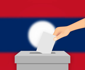 Laos election banner background. Template for your design