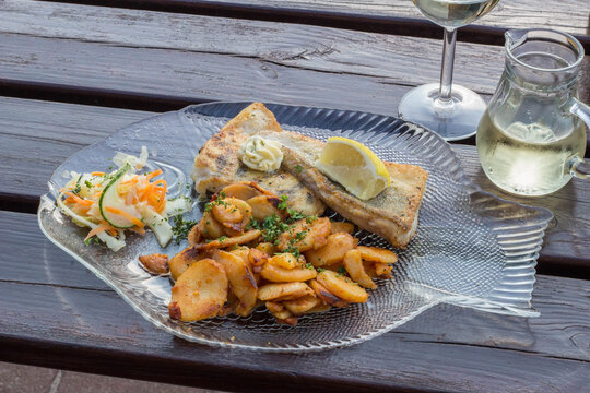 Zanderfilet gegrillt mit Bratkartoffeln 