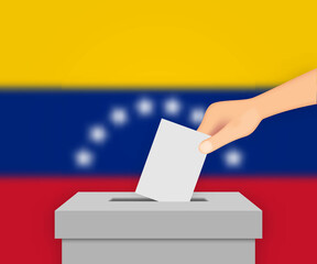 Venezuela election banner background. Template for your design