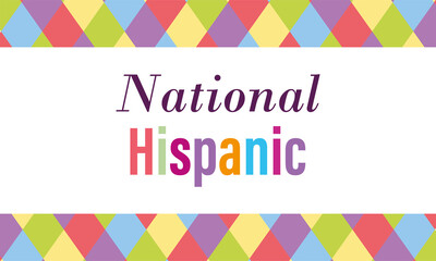 national hispanic heritage month, celebrate annual in united states colored banner
