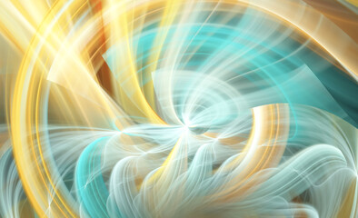 Abstract color dynamic textured background with lighting effect. Fractal spiral. Fractal art