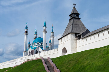 Fototapeta na wymiar Kremlin main attraction of Kazan, Tatarstan Republic.