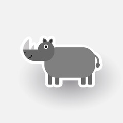 Happy Rhino cartoon character