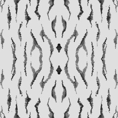 Seamless Zebra Texture. Watercolor African Fur. 