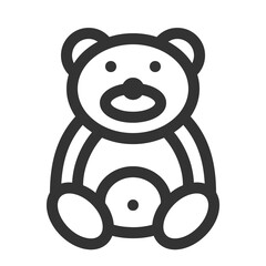 Teddy bear icon. Bear toy icon.