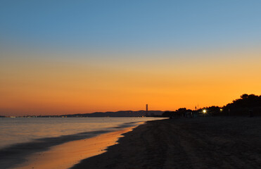 the colors of the sunset through a photo shoot