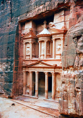 The Treasury Al-Khazneh, Petra, UNESCO World Heritage Site, Wadi Musa Mousa, Jordan, Middle East