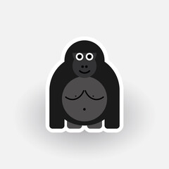 Happy Gorilla cartoon character