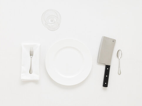 White Table Setting