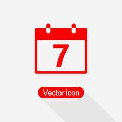 7 Calendar Icon Vector Illustration Eps10