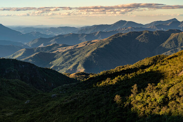 Sunset in the mountains between Minas Gerais and Rio de Janeiro , Brazil.