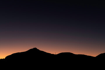 Sunset in the mountains between Minas Gerais and Rio de Janeiro , Brazil.